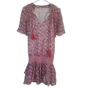 REBECCA MINKOFF PEBBLE FLORAL PRINT DRESS, SIZE SMALL